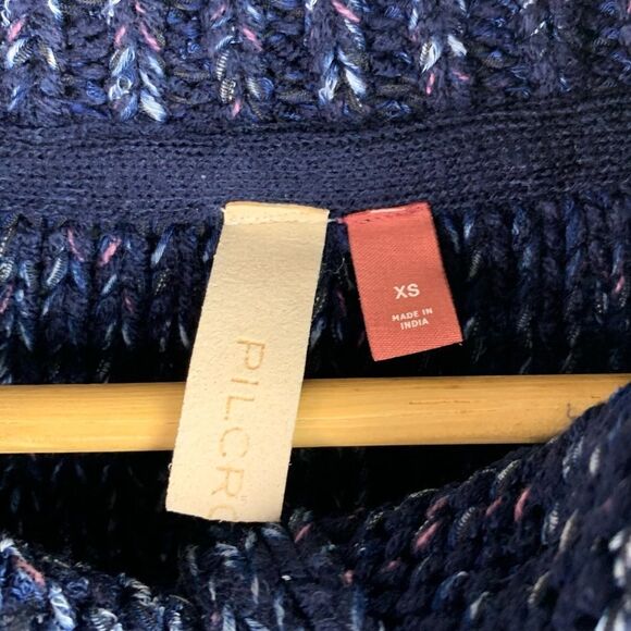 Pilcro Anthropologie Mega Henley cable knit oversized box fit Sweater size xs - Picture 7 of 10